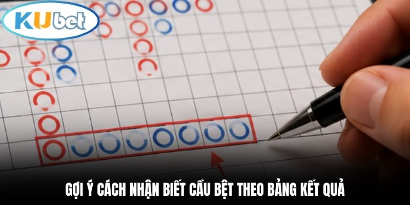 Gợi ý cách nhận biết cầu bệt theo bảng kết quả